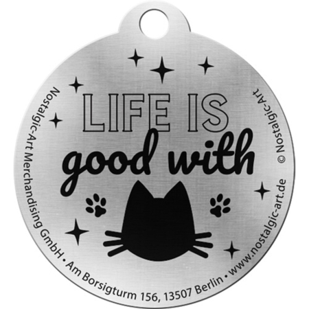 Breloc Home is where the cat is black - Acasa e unde ai pisica - Negru [2]