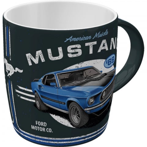 Cana ceramica 330 ml Ford Mustang 1969 Mach 1 Albastru [7]