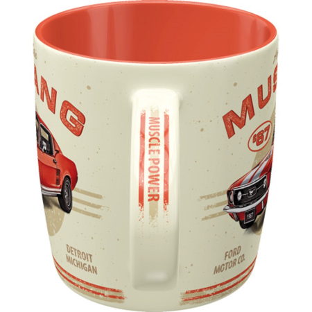 Cana ceramica 330 ml Ford Mustang GT 1967 Rosu [2]