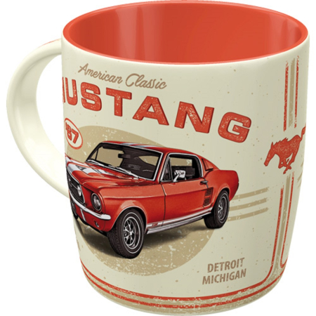 CANI - Cana ceramica 330 ml Ford Mustang GT 1967 Rosu