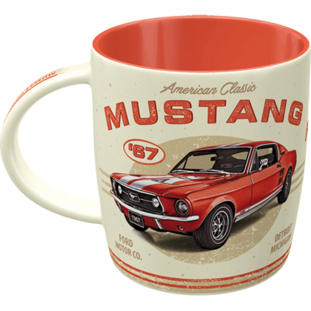 Cana ceramica 330 ml Ford Mustang GT 1967 Rosu [3]