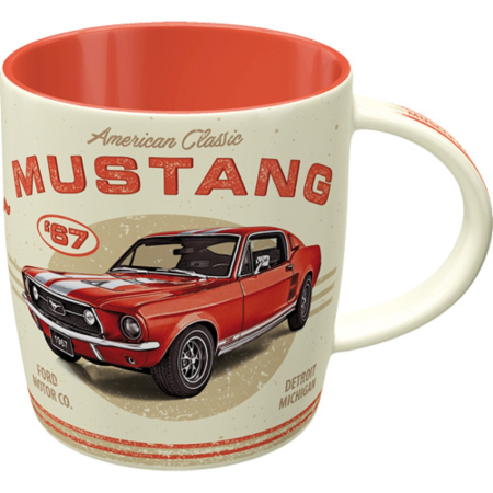 Cana ceramica 330 ml Ford Mustang GT 1967 Rosu [6]
