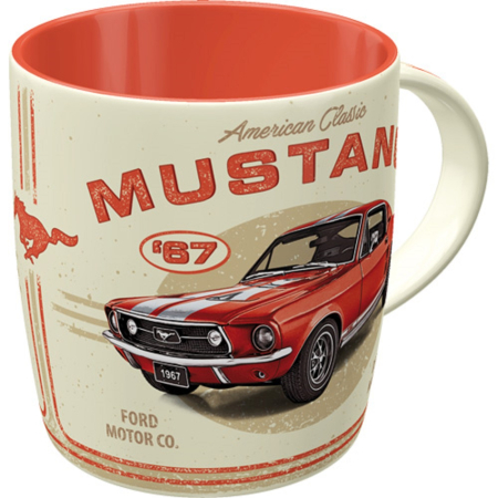 Cana ceramica 330 ml Ford Mustang GT 1967 Rosu [7]