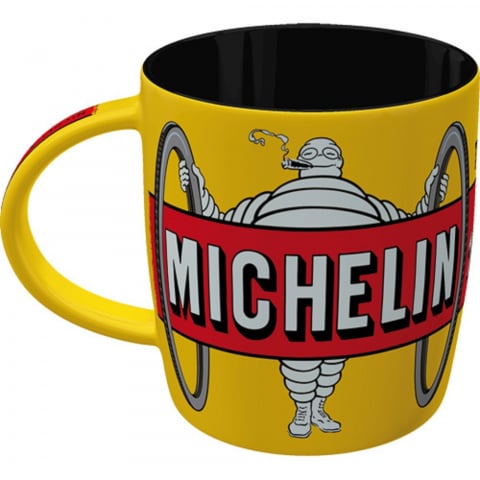 CANI - Cana ceramica 330 ml Michelin Tyres Bibendum Galben