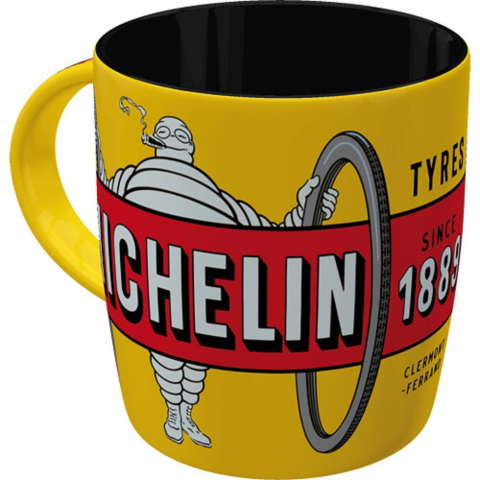 Cana ceramica 330 ml Michelin Tyres Bibendum Galben [1]