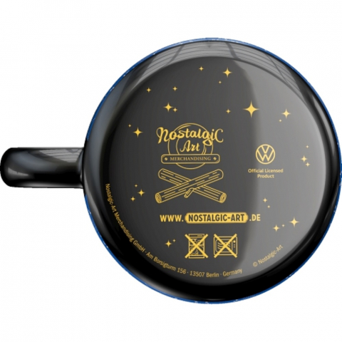 Cana metalica emailata VW Bulli Let's Camp Away Night - Hai la camping - Noaptea [3]