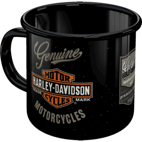 CANI - Cana Originala Harley-Davidson - Genuine Motorcycles, metalica emailata, 360 ml