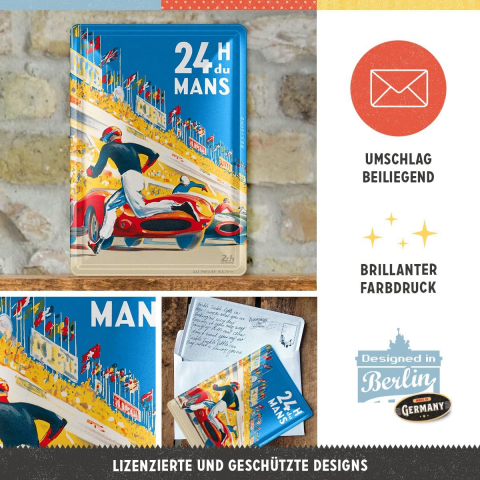 Carte postala metalica 24h Le Mans Racing Poster Blue - Afis Albastru al cursei LeMans [2]