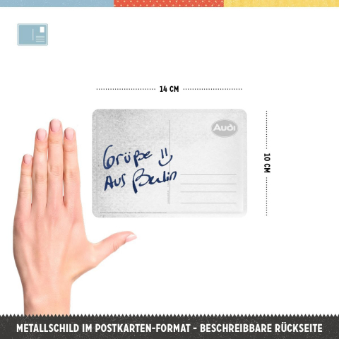 Carte postala metalica Audi - Garage - Garaj [2]