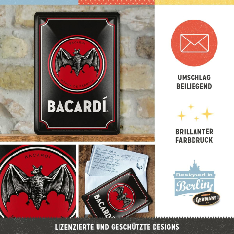 Carte postala metalica Bacardi [3]