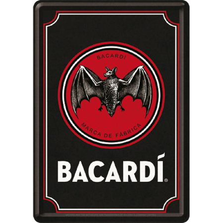 PLACI - Carte postala metalica Bacardi