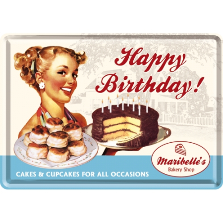 PLACI - Carte postala metalica It's your birthday - E ziua ta