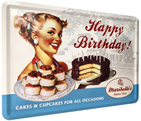 Carte postala metalica It's your birthday - E ziua ta [1]