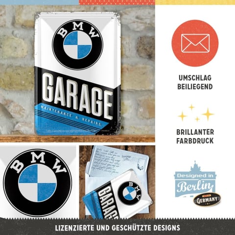 Carte postala metalica BMW Garage - Garaj [2]