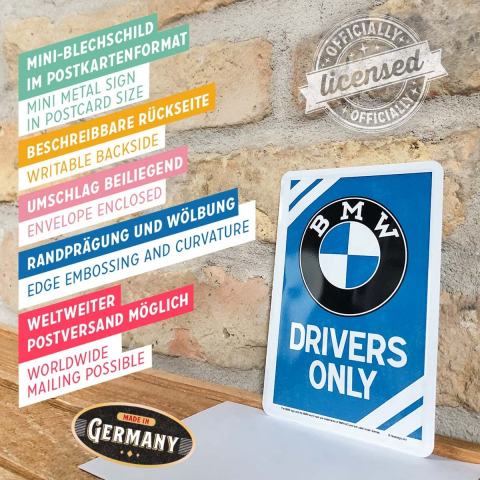 Carte Postala metalica BMW Parking Only - Parcare doar pentru BMW [3]