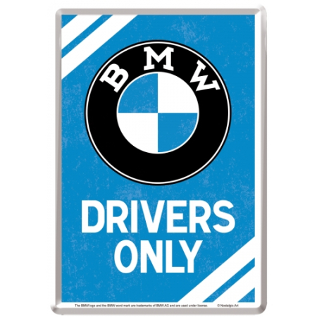 PLACI - Carte Postala metalica BMW Parking Only - Parcare doar pentru BMW