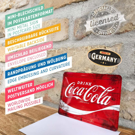 Carte postala metalica Drink Coca-Cola - Beti Coca-Cola [2]
