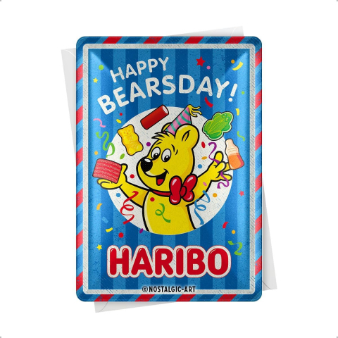 Carte postala metalica HARIBO Happy Bearsday - La multi ani Ursule [1]