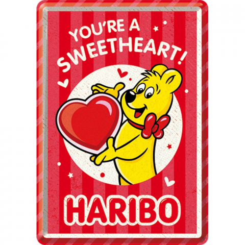 PLACI - Carte postala metalica Haribo Sweetheart