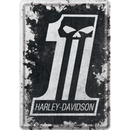 PLACI - Carte postala metalica Harley-Davidson No.1