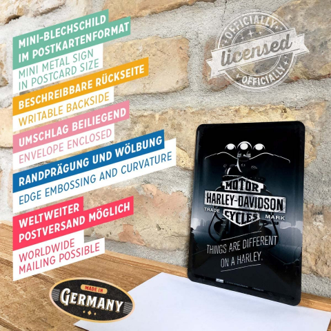 Carte postala metalica Harley-Davidson Things are Different - Altfel stau lucrurile [3]
