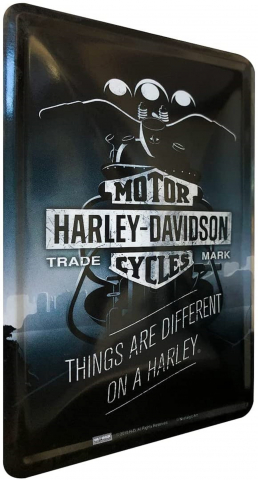 Carte postala metalica Harley-Davidson Things are Different - Altfel stau lucrurile [1]
