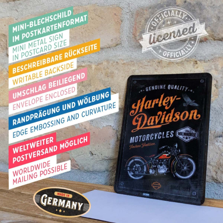 Carte postala metalica "Harley-Davidson - Timeless Tradition" [3]