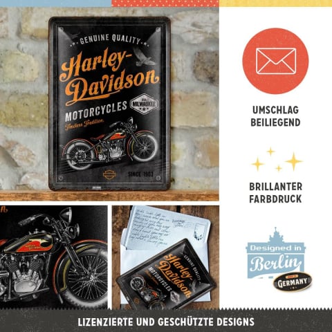 Carte postala metalica "Harley-Davidson - Timeless Tradition" [5]