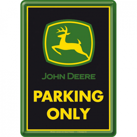 PLACI - Carte postala metalica John Deere Parking Only