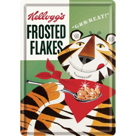 PLACI - Carte postala metalica Kellogg's Sugar Frosted Flakes - Fulgi Glazurati cu zahar