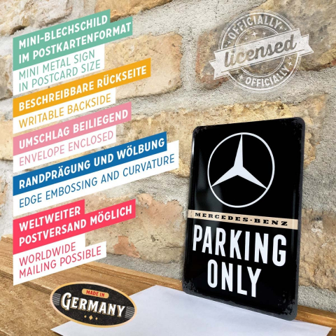 Carte postala metalica Mercedes-Benz Parking Only - Parcare doar pentru Mercedes-Benz [3]
