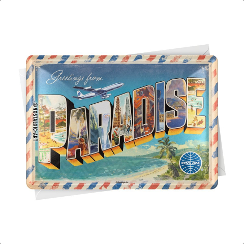 Carte postala metalica Pan Am Paradise - Paradisul Pan Am [1]