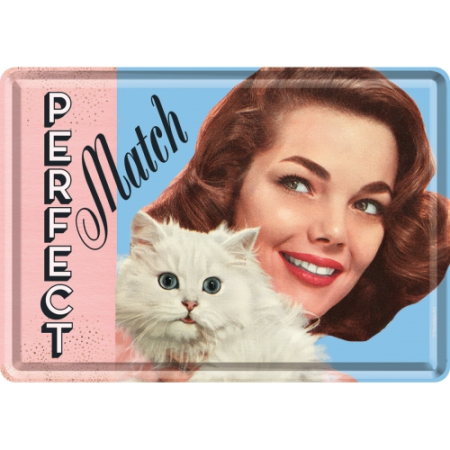 PLACI - Carte postala metalica Perfect Match - Potrivire Perfecta
