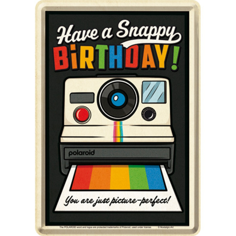 PLACI - Carte postala metalica Polaroid - Snappy Birthday