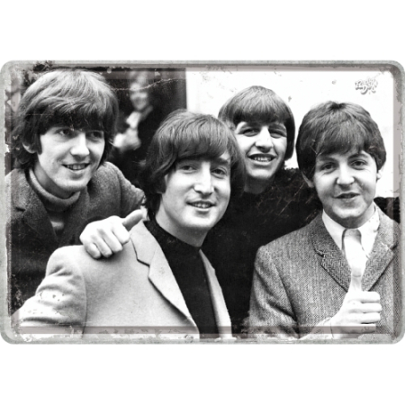 PLACI - Carte postala metalica The Beatles - Photo - Poza