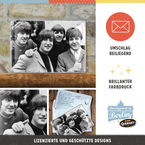 Carte postala metalica The Beatles - Photo - Poza [2]