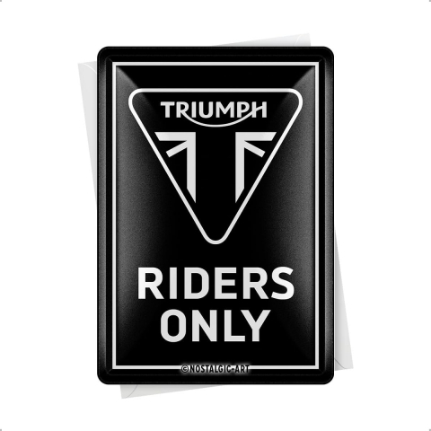 Carte postala metalica Triumph Riders Only - Doar Soferi de Triumph [1]