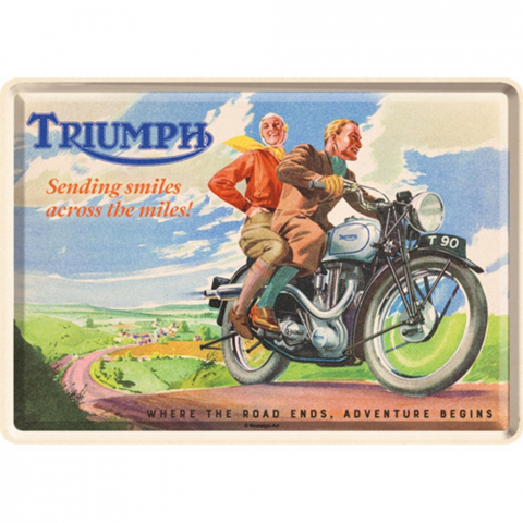 PLACI - Carte postala metalica Triumph Sending Smiles - Trimitem Zambete