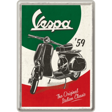 PLACI - Carte postala metalica Vespa Italian Classic - Clasic Italienesc