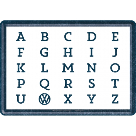 PLACI - Carte postala metalica Volkswagen-ABC