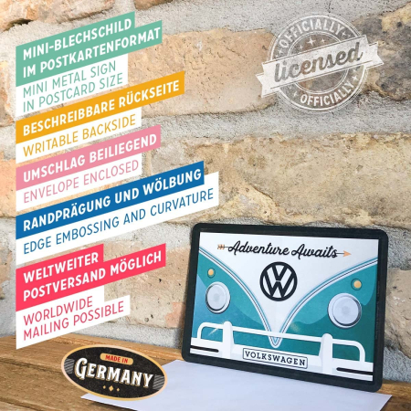 Carte postala metalica Volkswagen Adventure Awaits - Aventura asteapta [3]