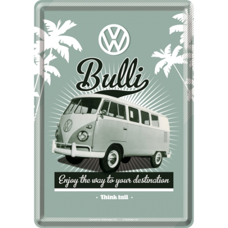 PLACI - Carte postala metalica Volkswagen Bulli