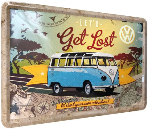 Carte postala metalica Volkswagen - Let's Get lost! - Hai sa ratacim! [1]