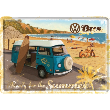 PLACI - Carte postala metalica Volkswagen - Ready for the summer - Pregatiti pentru vara