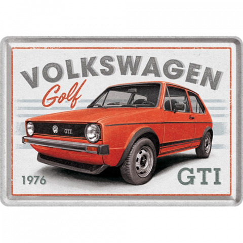 PLACI - Carte postala metalica VW Golf GTI 1976