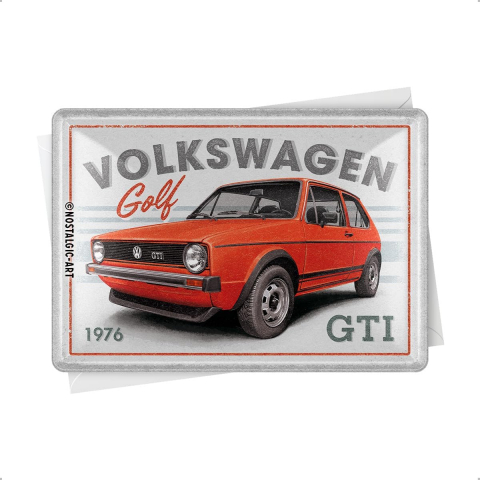 Carte postala metalica VW Golf GTI 1976 [1]