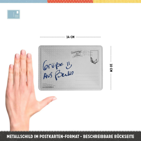 Carte postala metalica Warning: Gaming in progress - Avertisment: Joaca in curs [1]