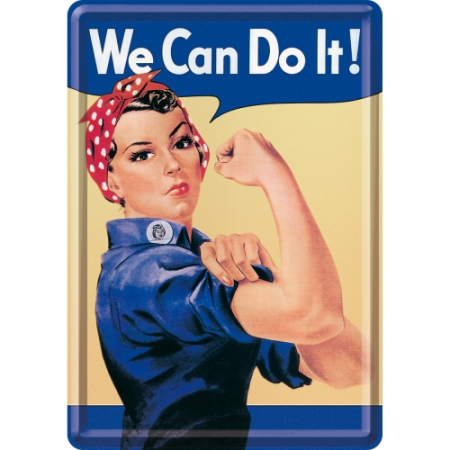 PLACI - Carte postala metalica We can do it! - Putem sa o facem!