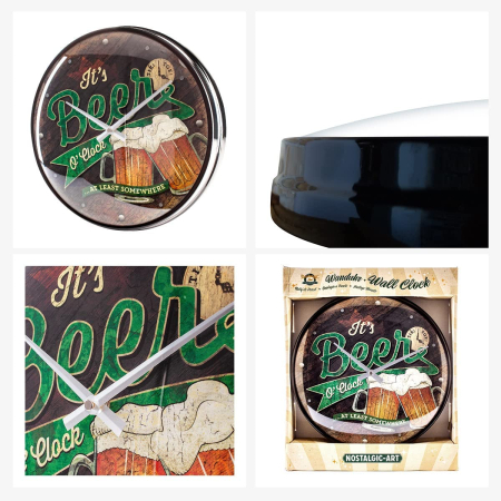 Ceas de perete "Beer O' Clock Glasses" [2]