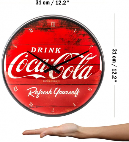 Ceas de perete Coca-Cola Logo Red Refresh Yourself - Racoreste-te [4]